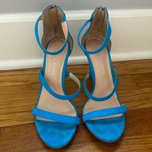 Kelly & Katie Blue Suede Strappy Sandals
